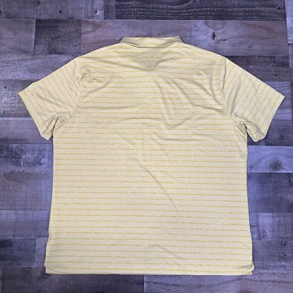 Nike Men’s Size XXL Dri Fit Performance Polo Shirt Green Yellow Striped - Picture 6 of 7